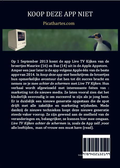 Achterkant van Koop deze app niet