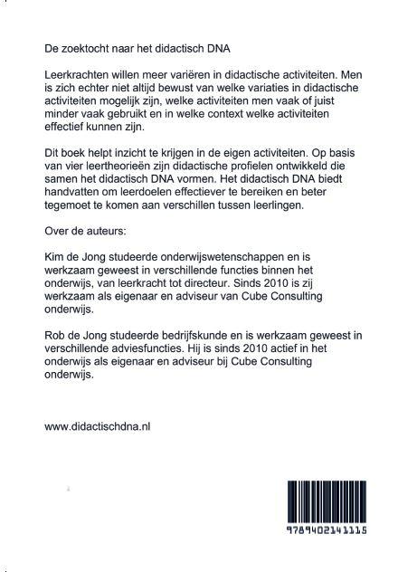 Achterkant van De zoektocht naar het didactisch DNA