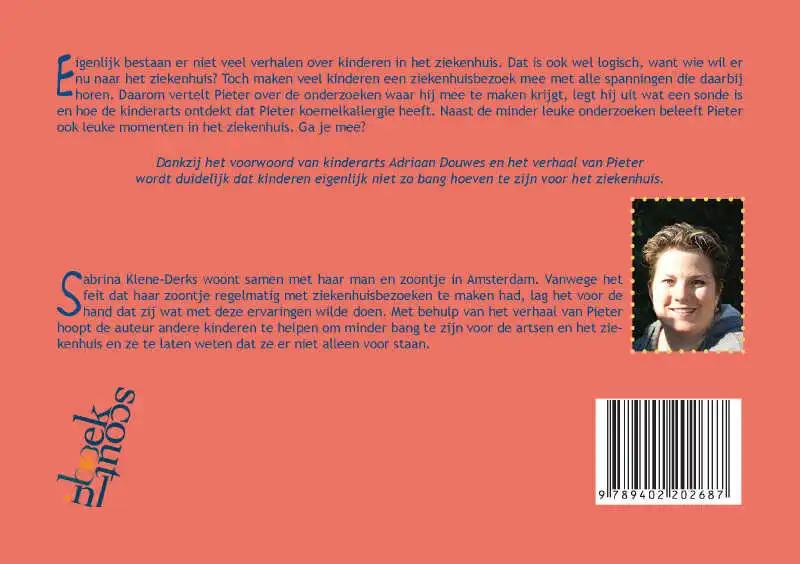 Achterkant van Pieter ligt in het ziekenhuis