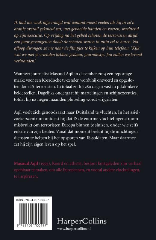 Achterkant van De jongen die tegen IS strijdt