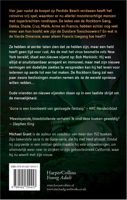 Achterkant van Held