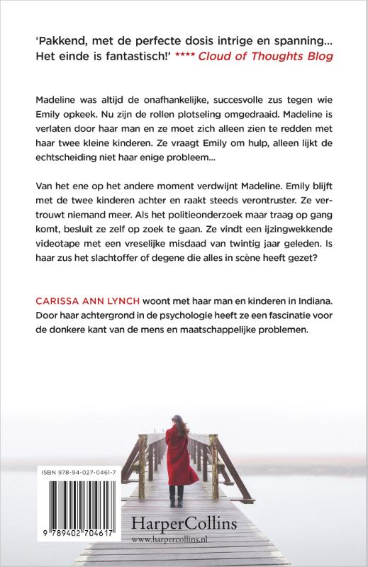 Achterkant van Mijn zus wordt vermist