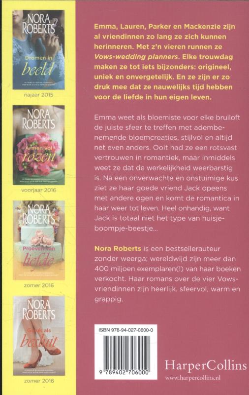 Achterkant van Armen vol rozen