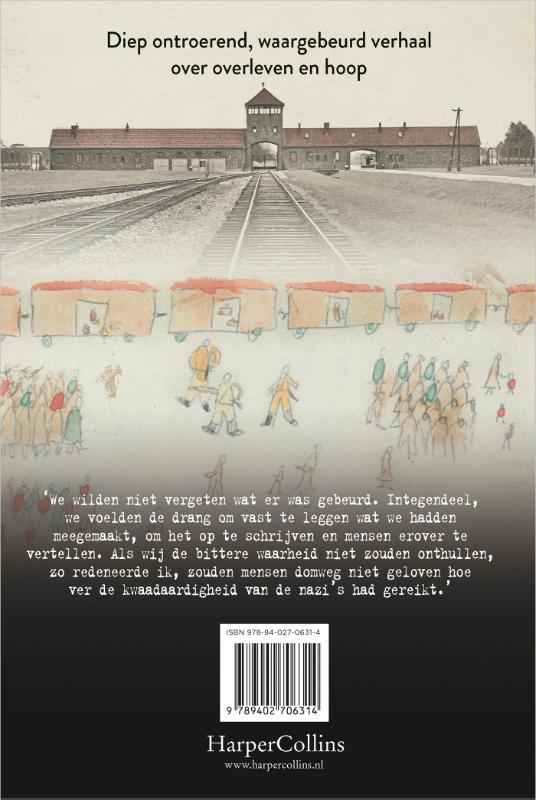Achterkant van De jongen die Auschwitz tekende