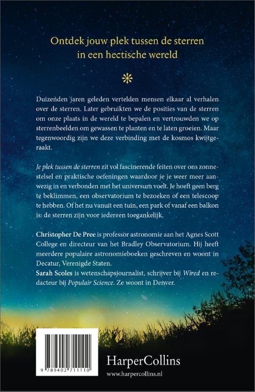 Achterkant van Je plek tussen de sterren