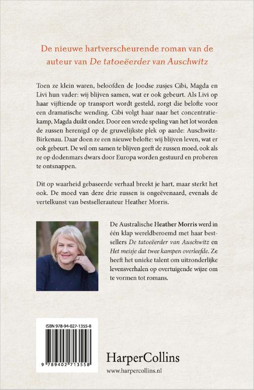 Achterkant van De drie zussen van Auschwitz