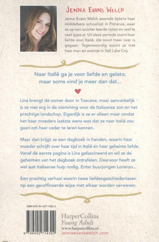 Achterkant van Liefde & gelato