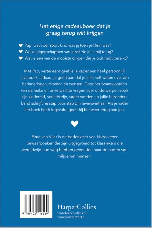 Achterkant van Pap, vertel eens