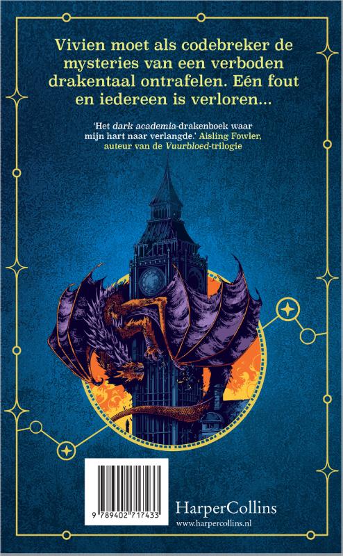 Achterkant van A Language of Dragons