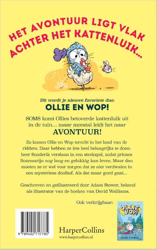 Achterkant van Ollie de ridder