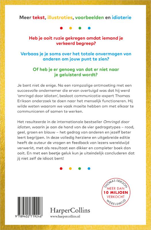Achterkant van Omringd door idioten