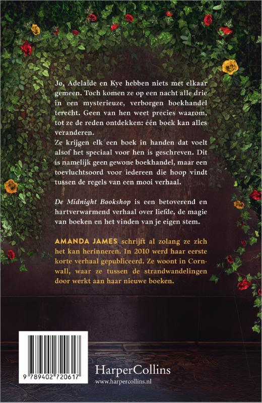 Achterkant van De Midnight Bookshop