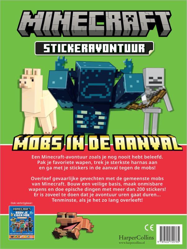 Achterkant van Minecraft: Mobs in de aanval-stickeravontuur