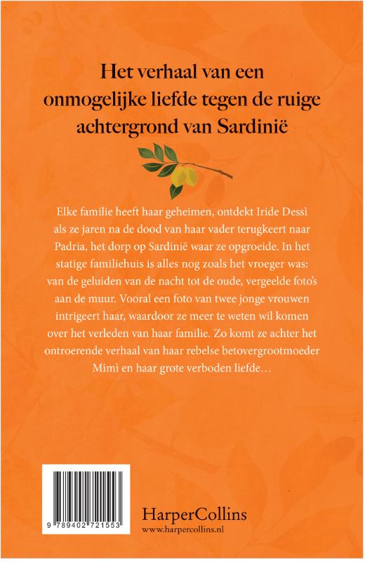 Achterkant van Het hart van Sardinië