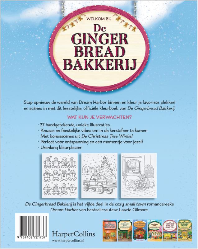 Achterkant van De Gingerbread Bakkerij-kleurboek