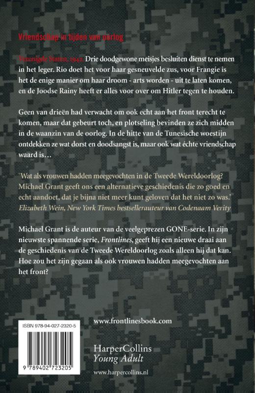 Achterkant van In de voorste linie