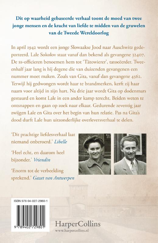 Achterkant van De tatoeëerder van Auschwitz