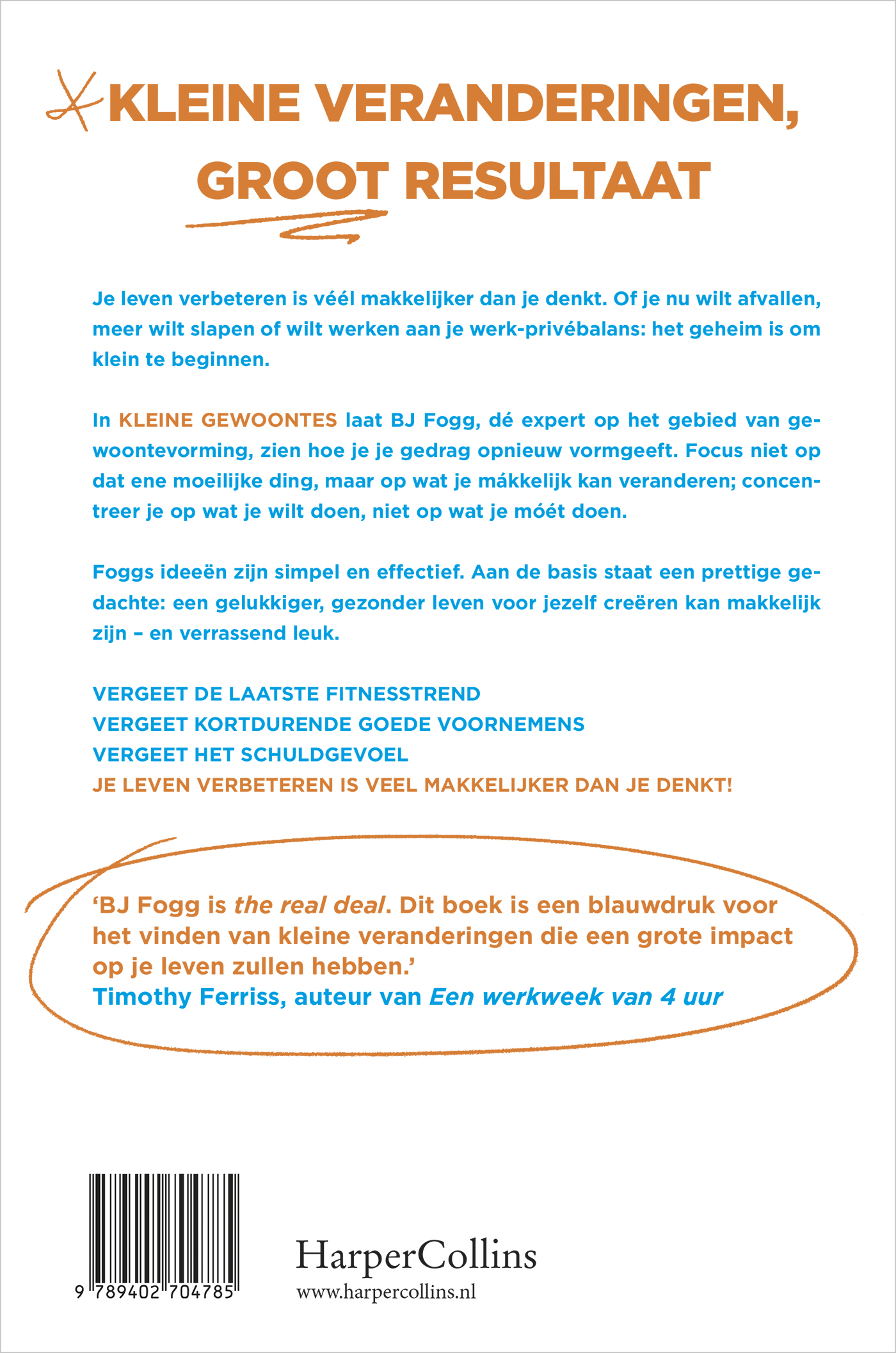 Achterkant van Kleine gewoontes