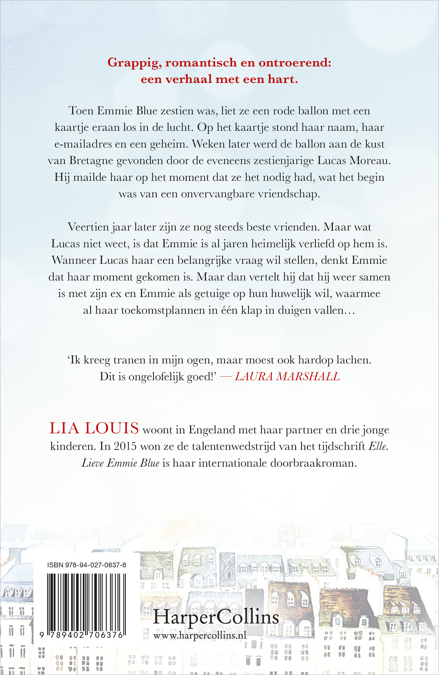 Achterkant van Lieve Emmie Blue