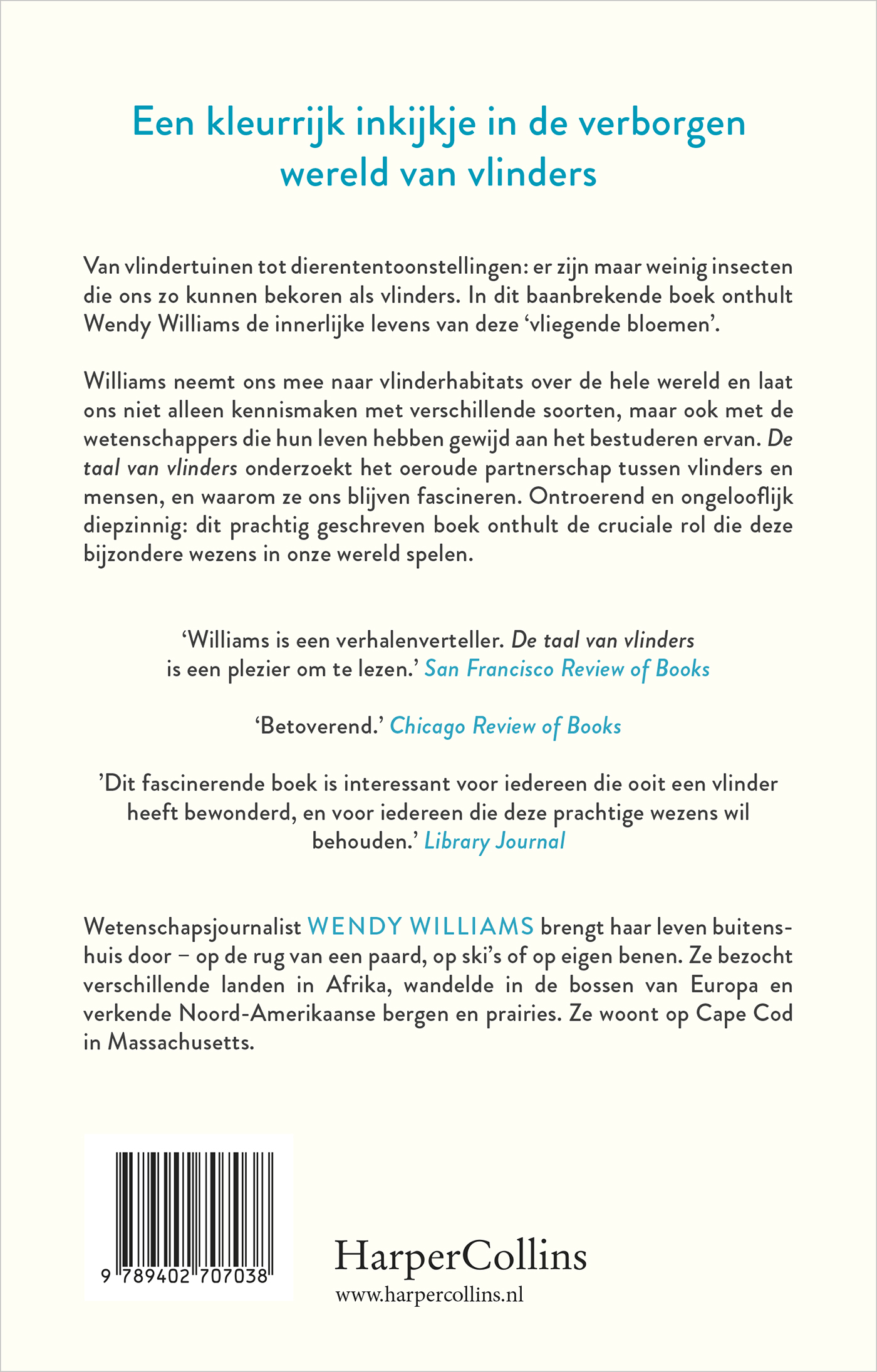 Achterkant van De taal van vlinders