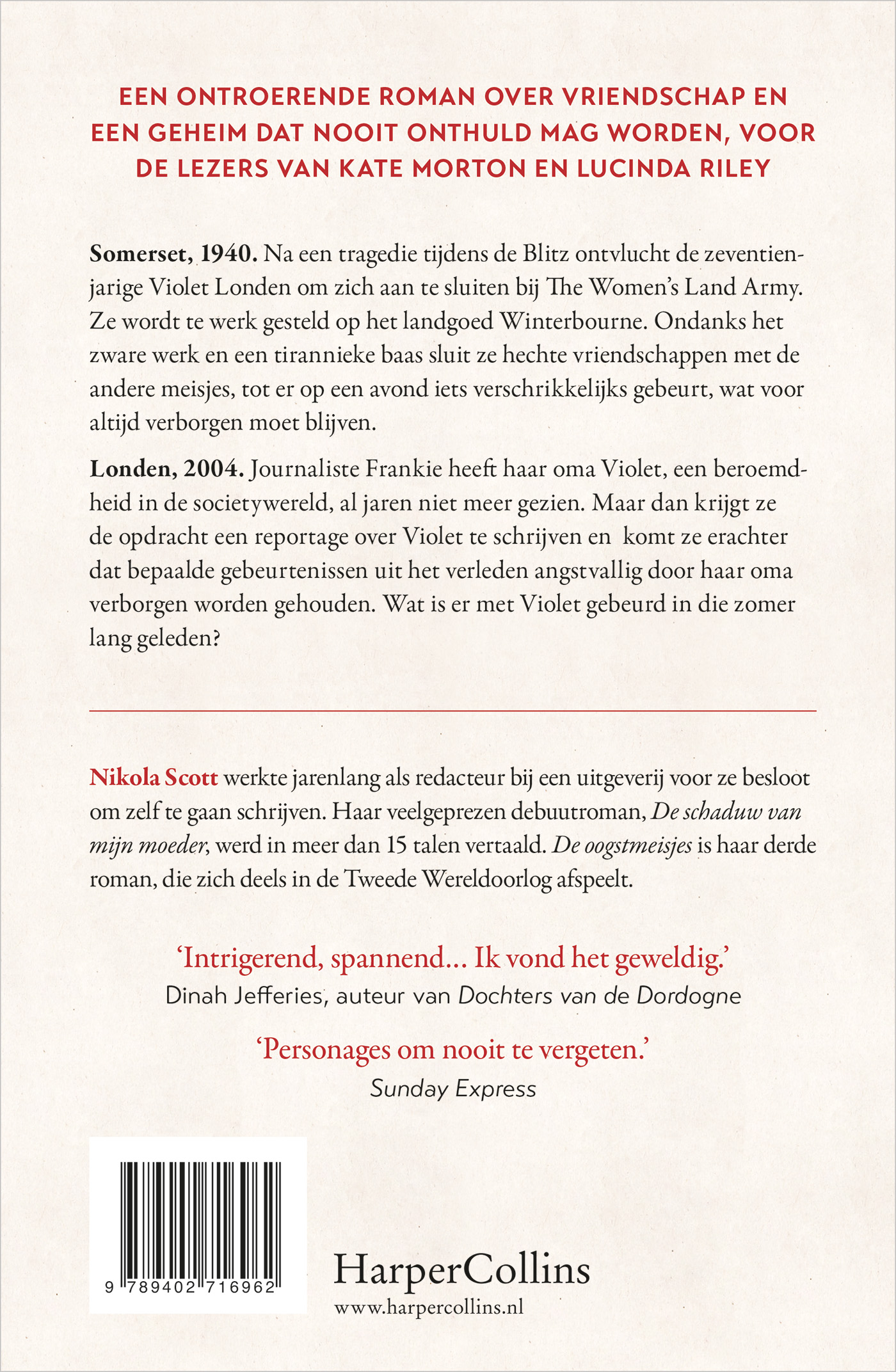 Achterkant van De oogstmeisjes