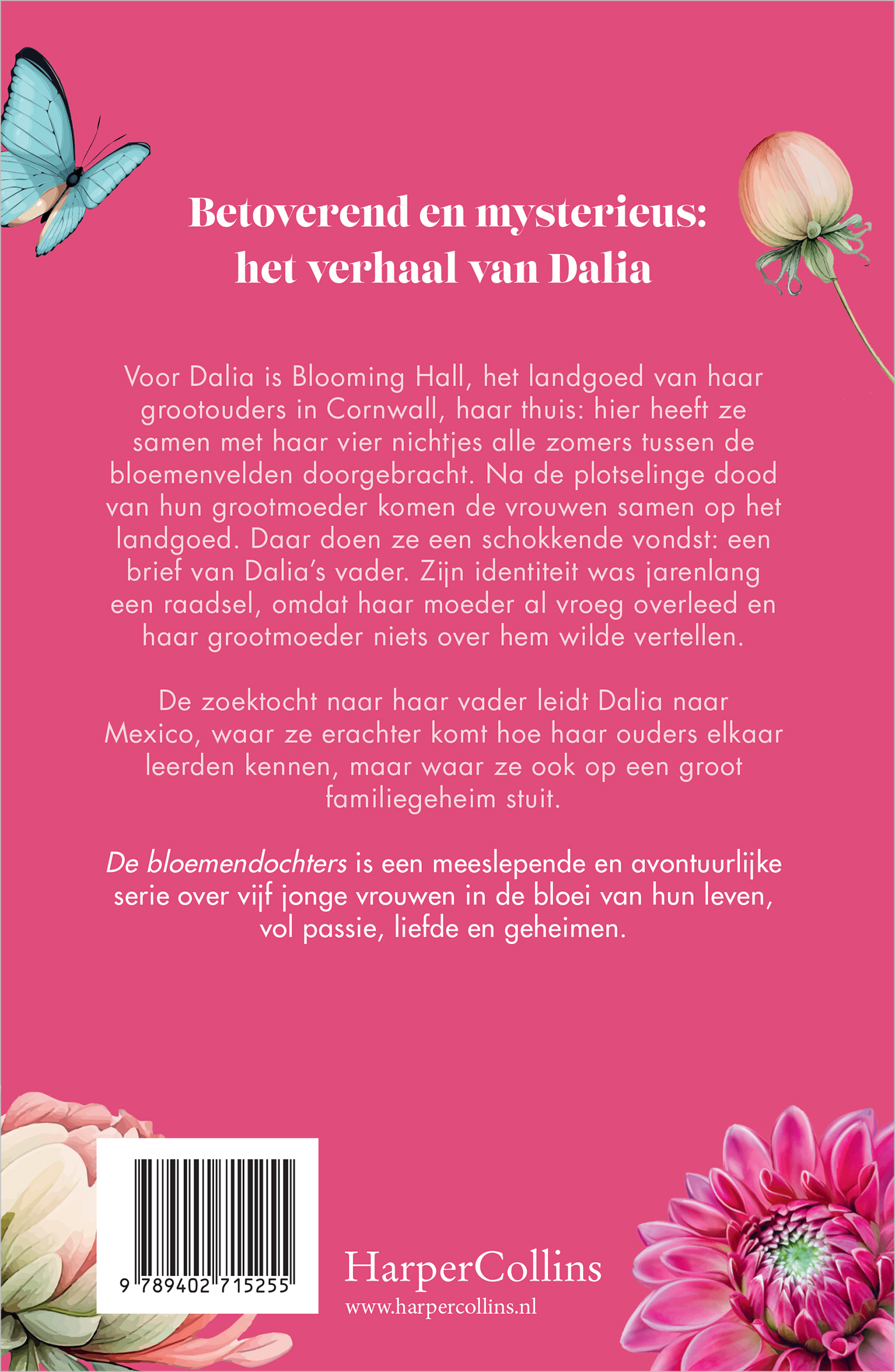 Achterkant van De bloemendochters