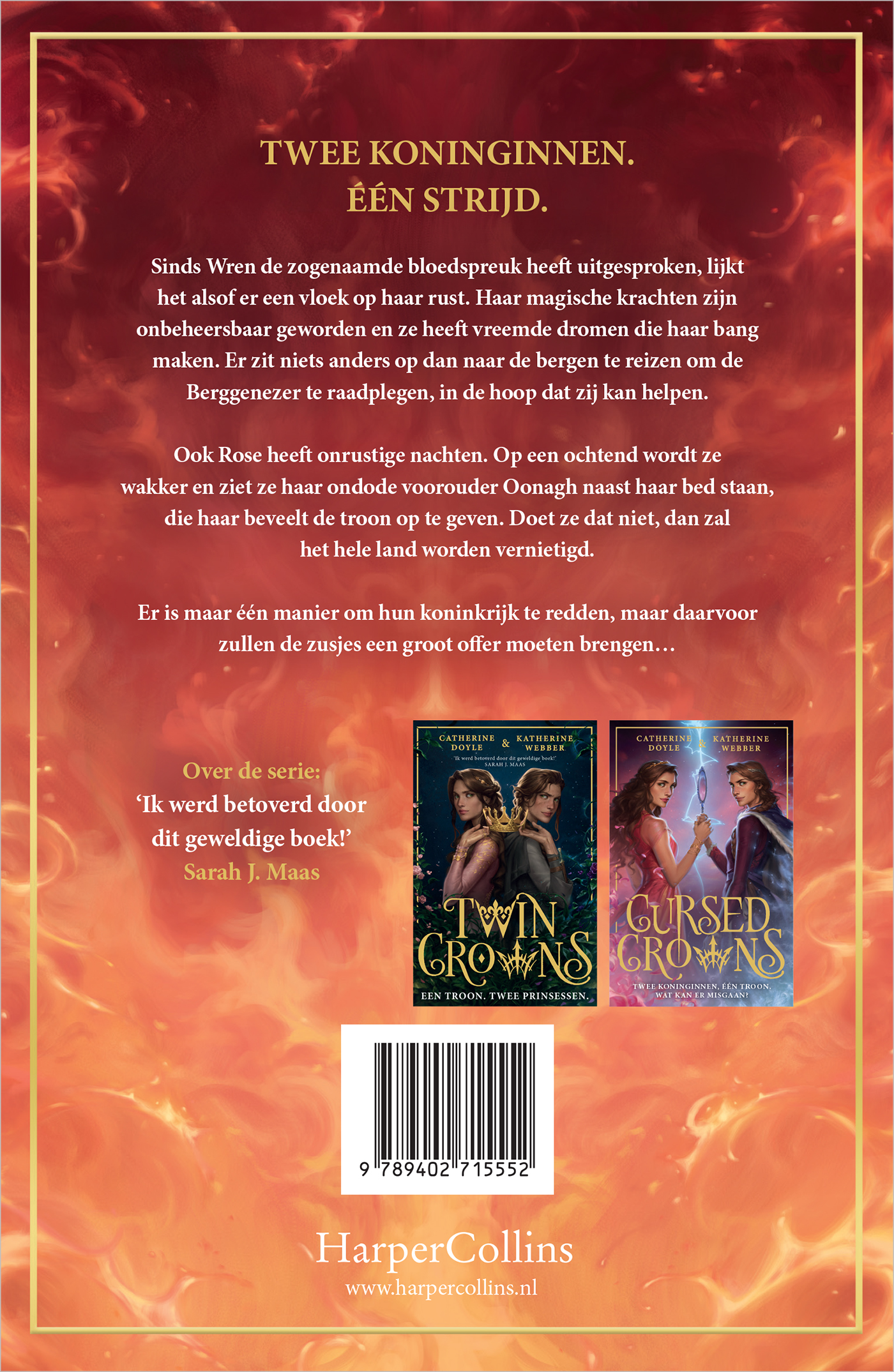 Achterkant van Burning Crowns
