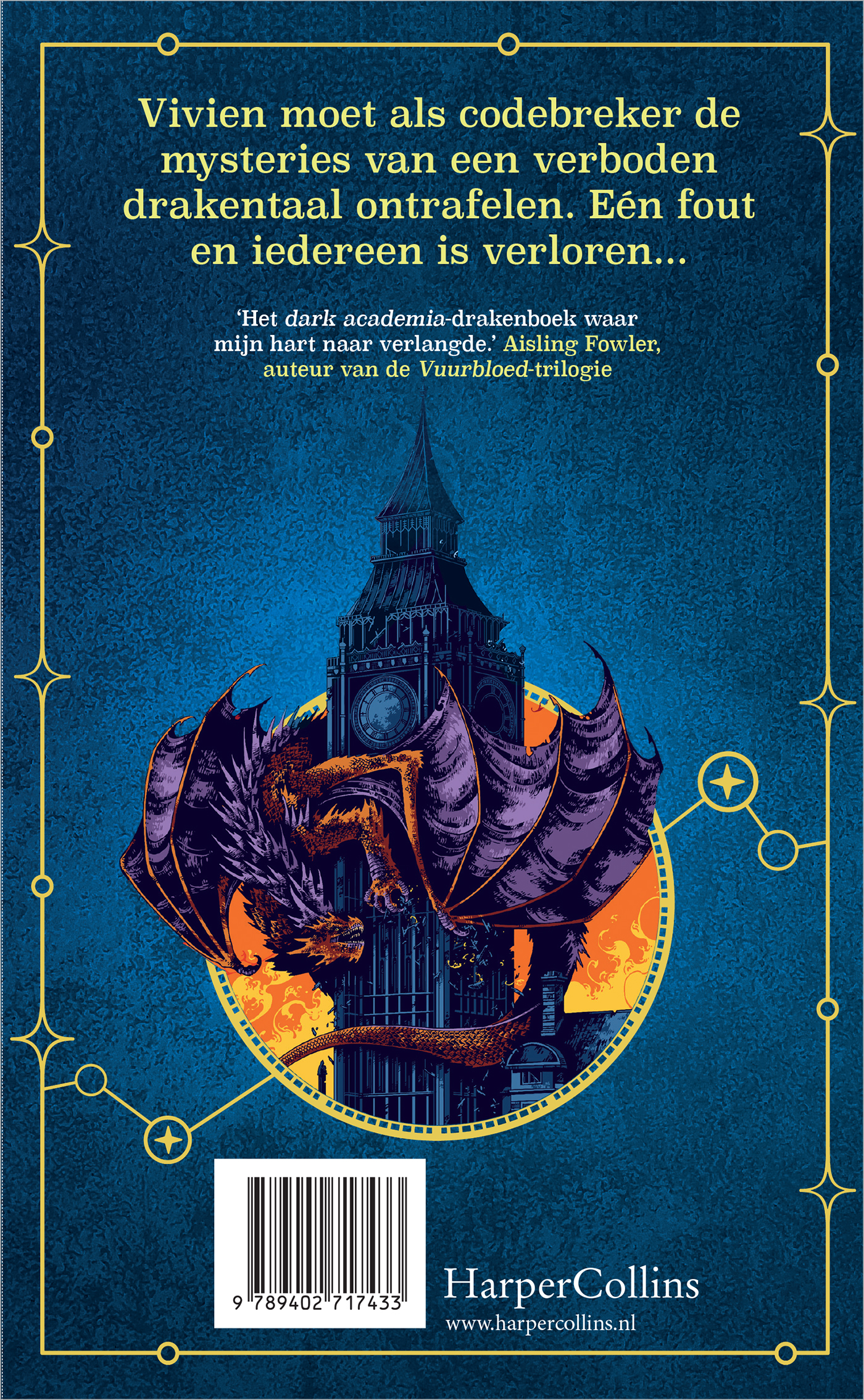 Achterkant van A Language of Dragons