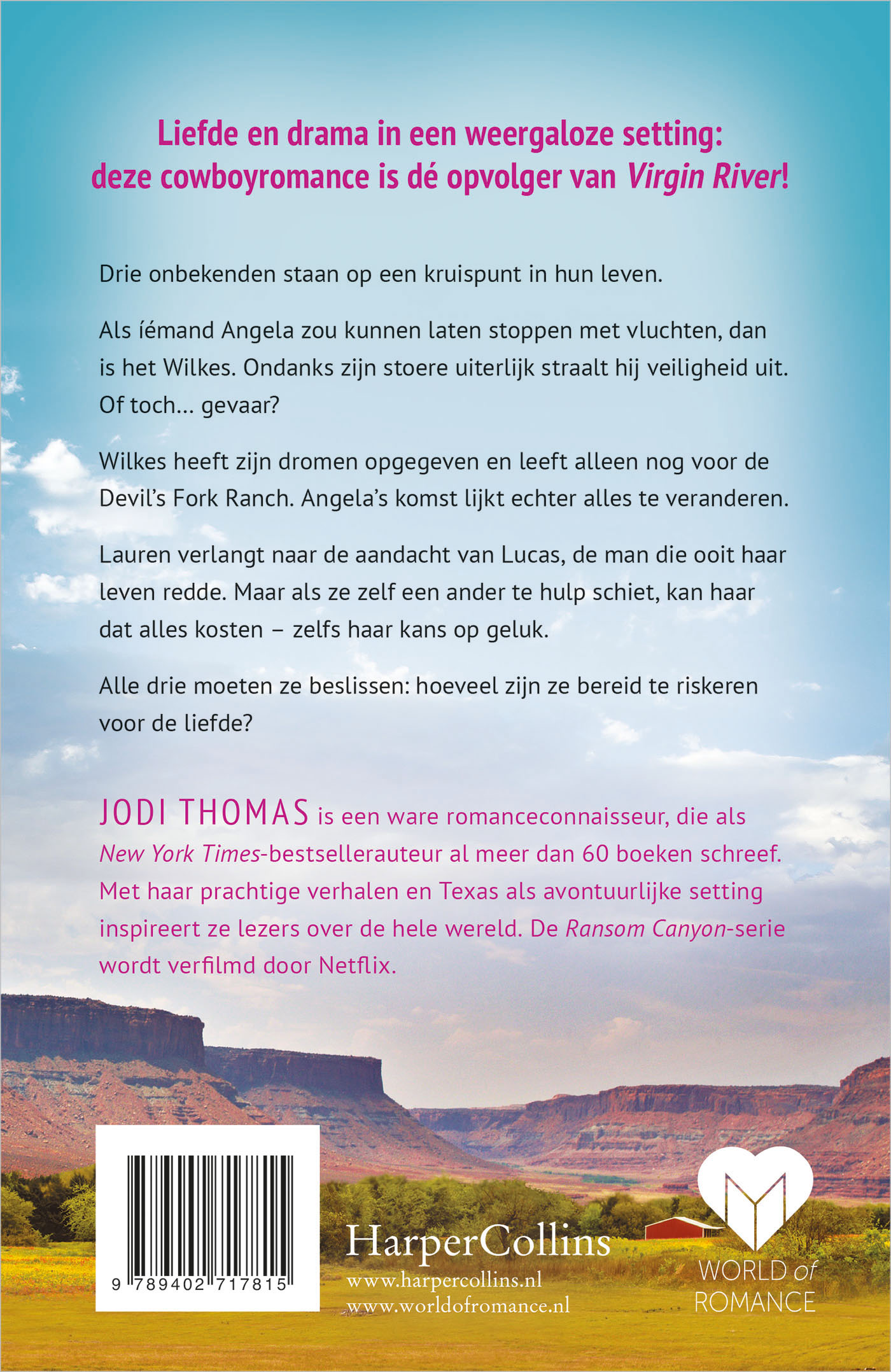 Achterkant van Een tweede kans in Ransom Canyon