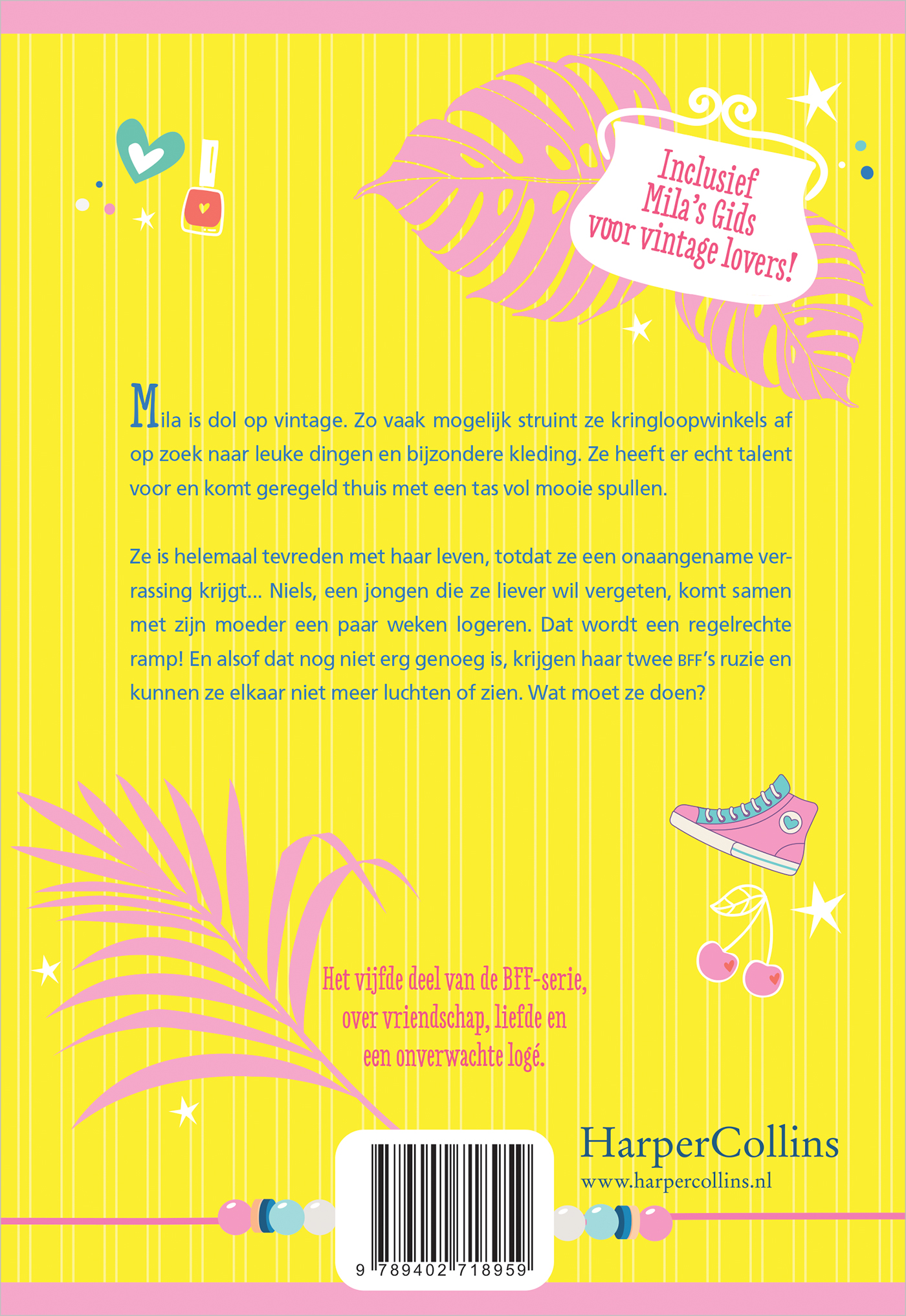 Achterkant van Mila, vintage lover