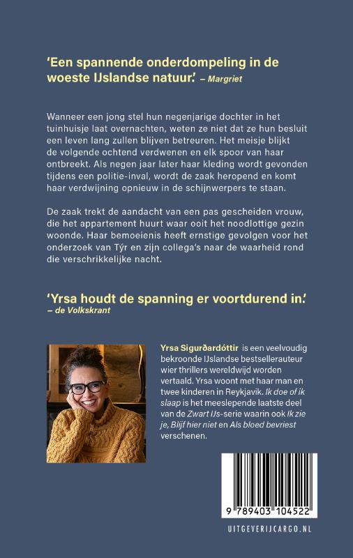 Achterkant van Ik doe of ik slaap