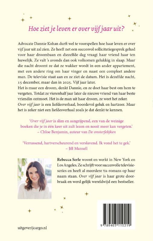 Achterkant van Over vijf jaar