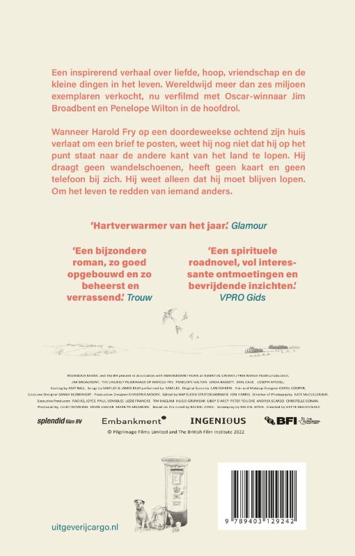 Achterkant van De onwaarschijnlijke reis van Harold Fry
