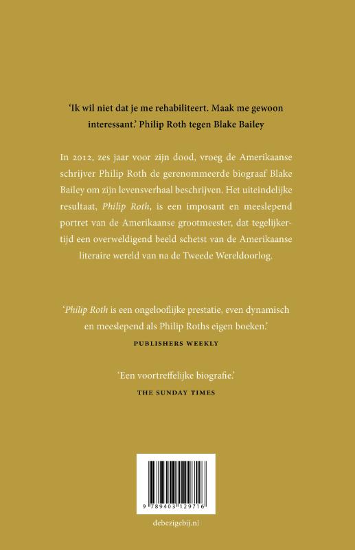 Achterkant van Philip Roth