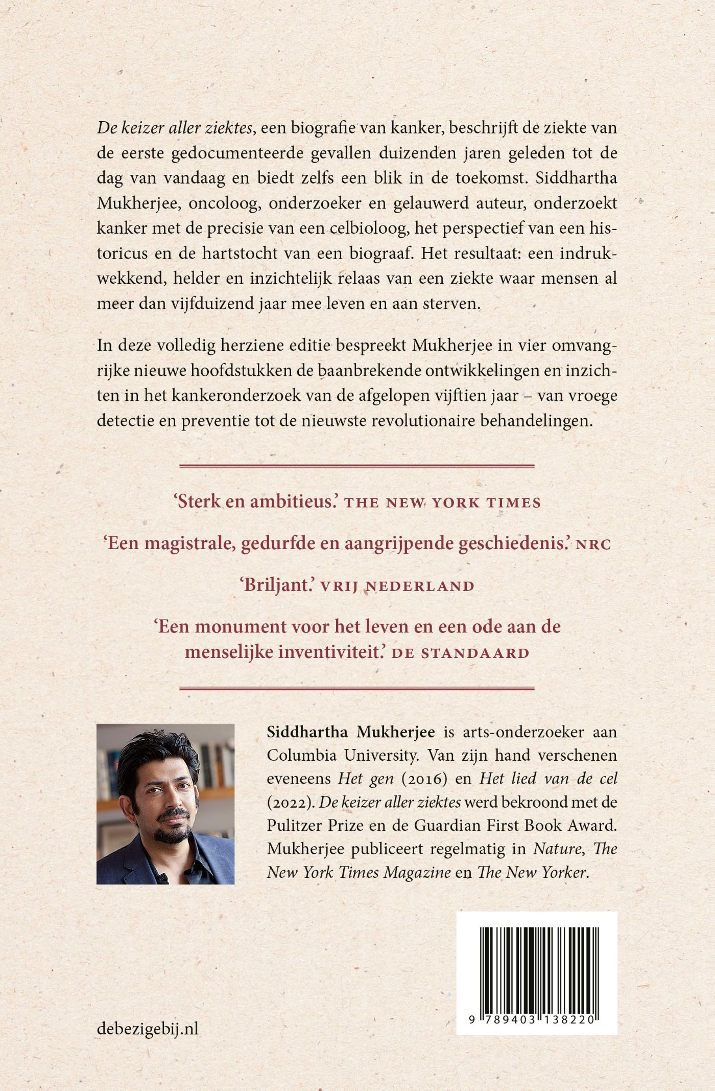 Achterkant van De keizer aller ziektes