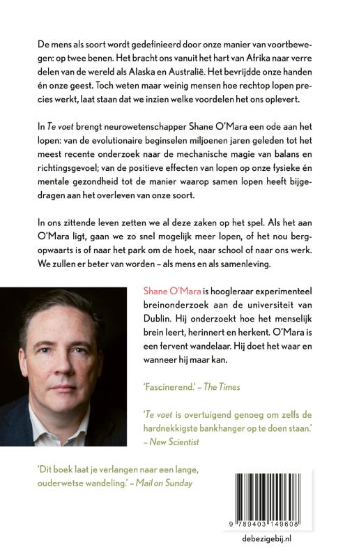 Achterkant van Te voet