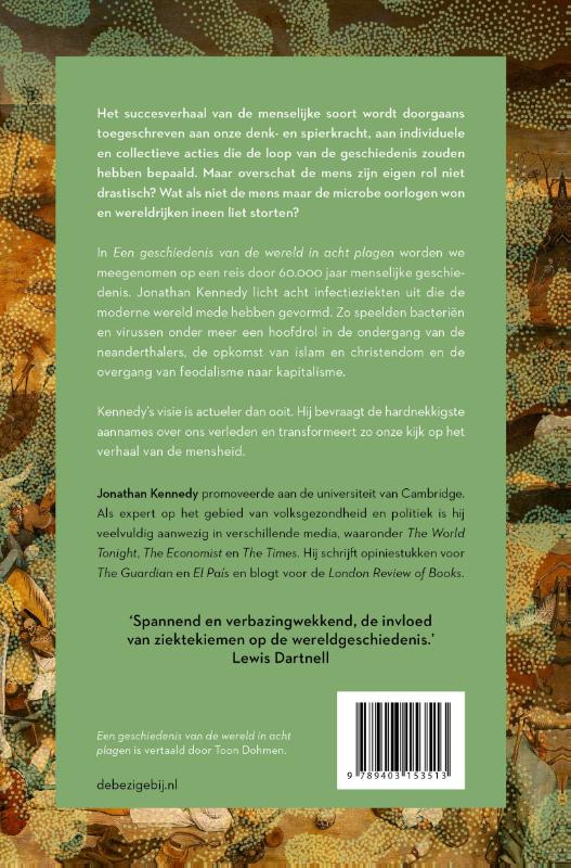Achterkant van Een geschiedenis van de wereld in acht plagen