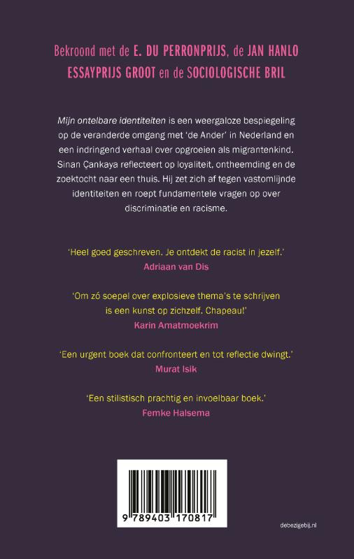 Achterkant van Mijn ontelbare identiteiten