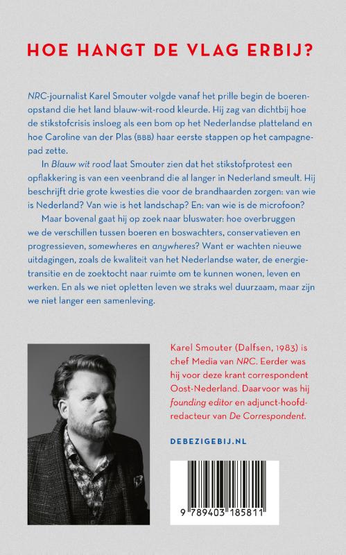 Achterkant van Blauw wit rood