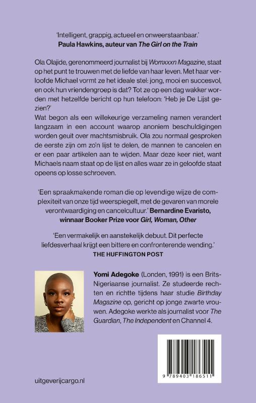 Achterkant van De lijst
