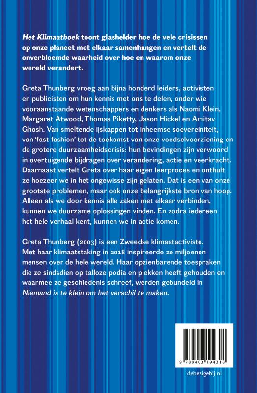 Achterkant van Het Klimaatboek