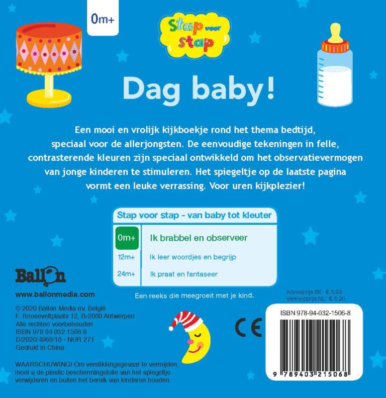 Achterkant van Dag baby! - Slaap zacht