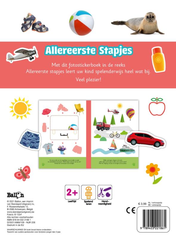 Achterkant van Stickerboek eerste woordjes 2+