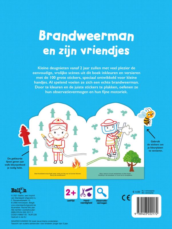 Achterkant van Brandweerman en zijn vriendjes