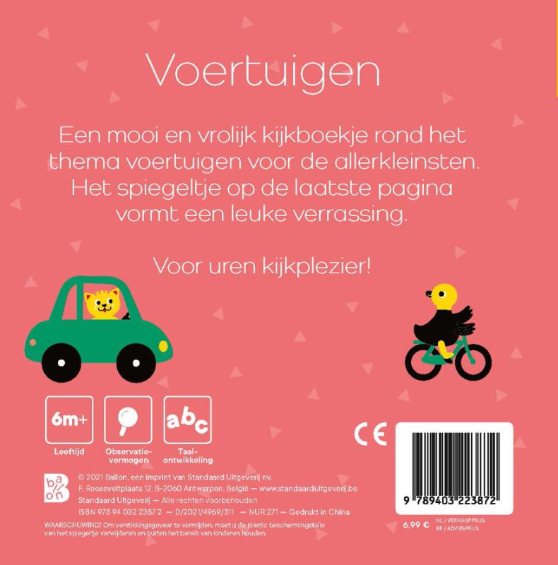 Achterkant van Kijkboekje met spiegeltje: Tsjoek, tsjoek!