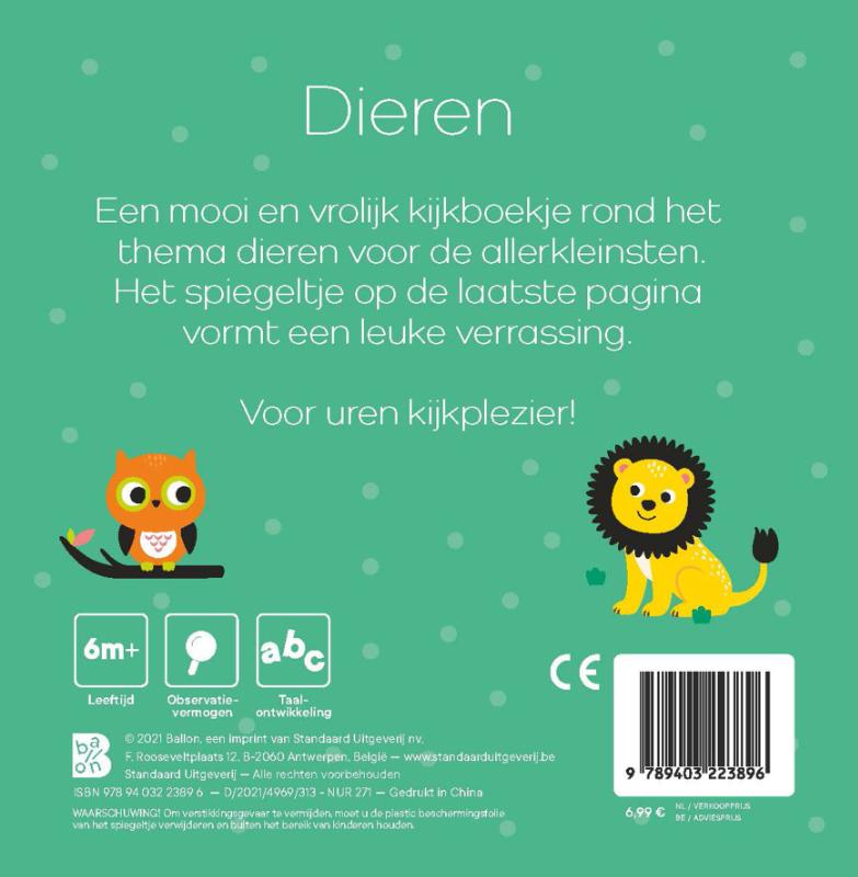 Achterkant van Kijkboekje met spiegeltje: Tsjilp, tsjilp!
