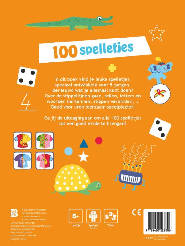Achterkant van 100 spelletjes voor 5-jarigen