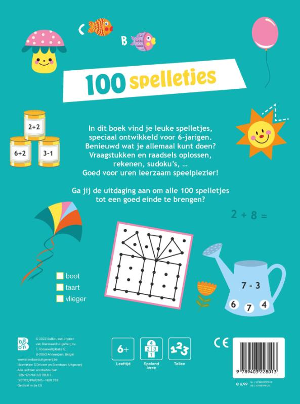 Achterkant van 100 spelletjes voor 6-jarigen
