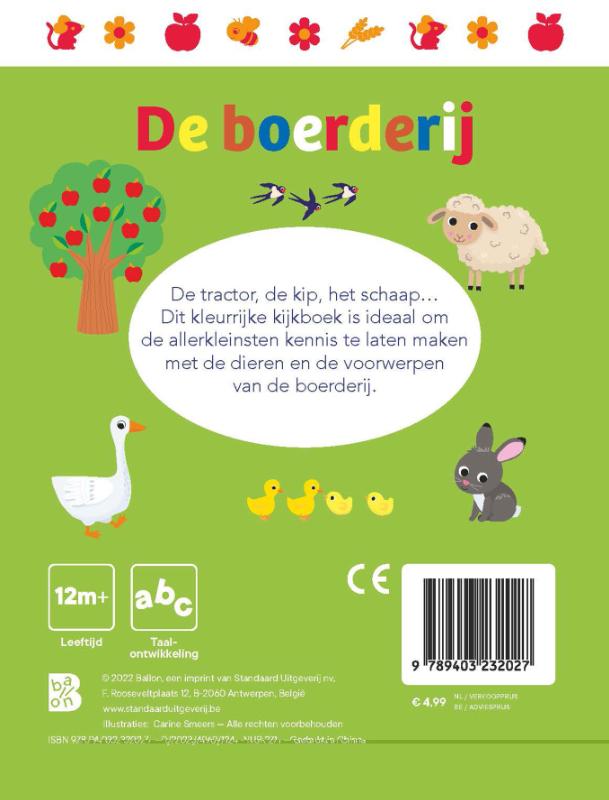 Achterkant van Mijn eerste woordjes: De boerderij