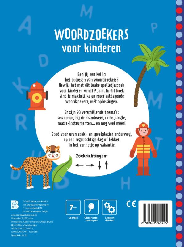 Achterkant van Woordzoekers voor kinderen 7+